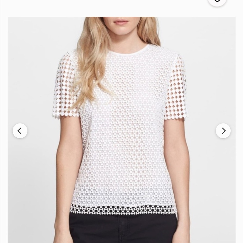 Tory Burch 'Crescent' Guipure Lace Blouse 0